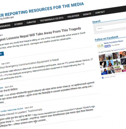 Disaster Reporting Resources Website for the Media Launched